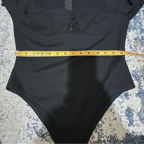 Lulu’s Set for Style Black Long Sleeve Bustier Bodysuit Size Large - Picture 11 of 12